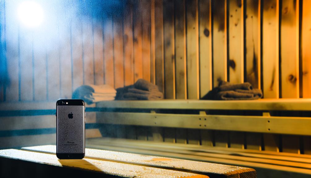 avoid bringing iphone sauna