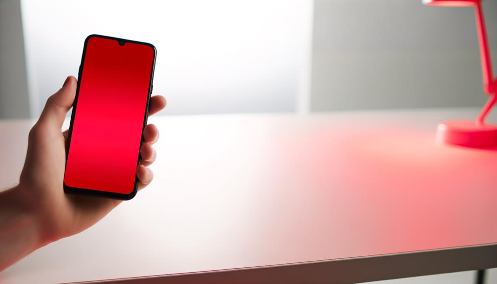 enable iphone red screen