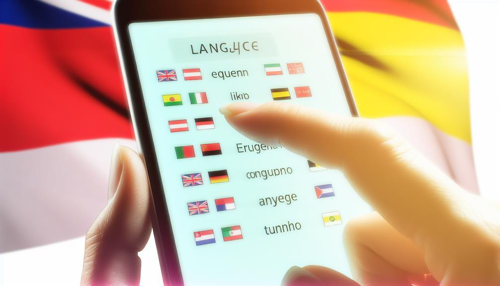 selecting your language preference